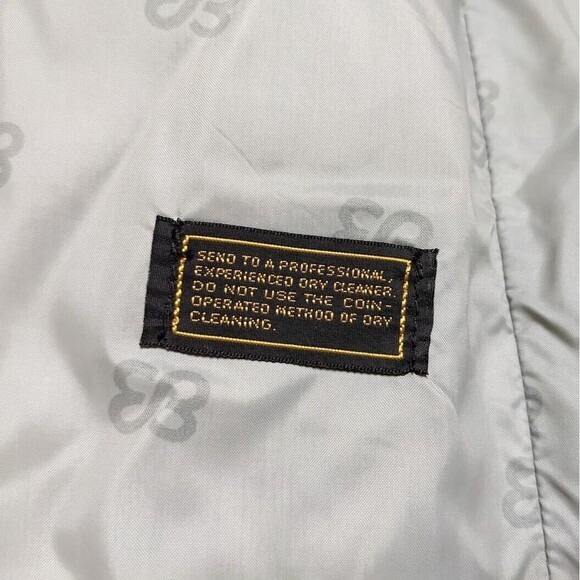 Vintage Eddie Bauer Womens Trench Coat Faux Fur Collar Made USA Black Tag - Picture 10 of 13